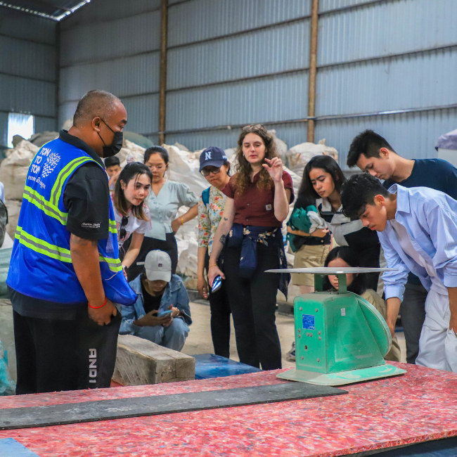 Group of participants of Ending Plastic Pollution Innovation Challenge (EPPIC) do field visit at Plastic Recycle