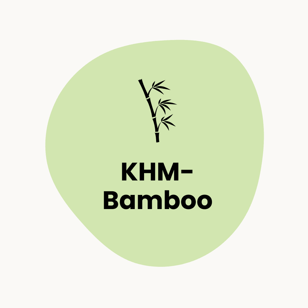 Icon of a bamboo shoot with the words "KHM-Bamboo"