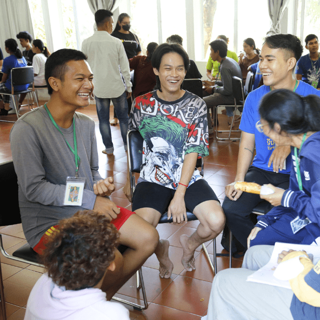 A group of Cambodia's youth participant in Movers Programme.