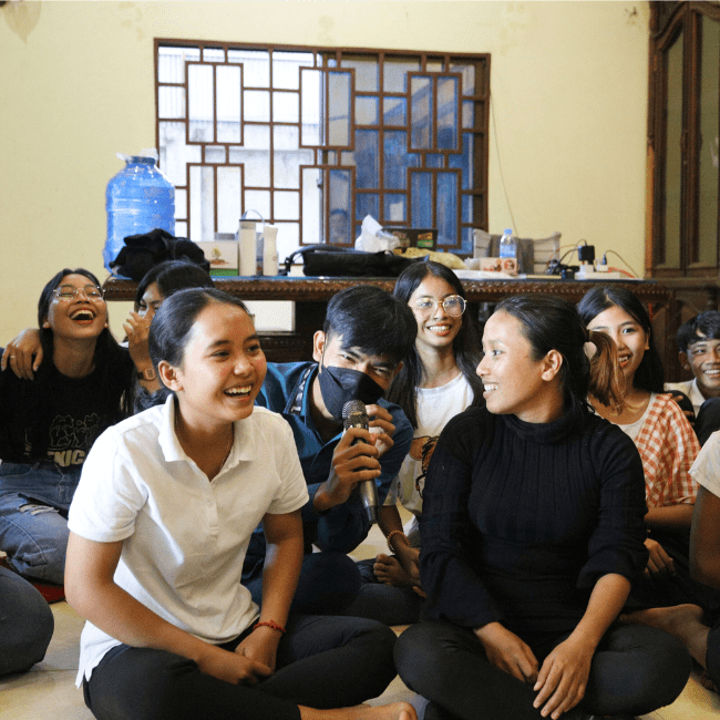 A group of Cambodia's youth participant in Movers Programme.