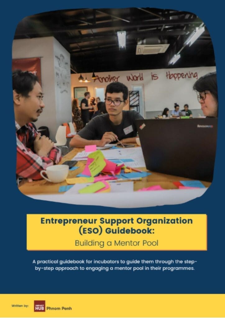 Thumbnail screenshot of the cover page of the Entrepreneur Support Organization (ESO) Guidebook