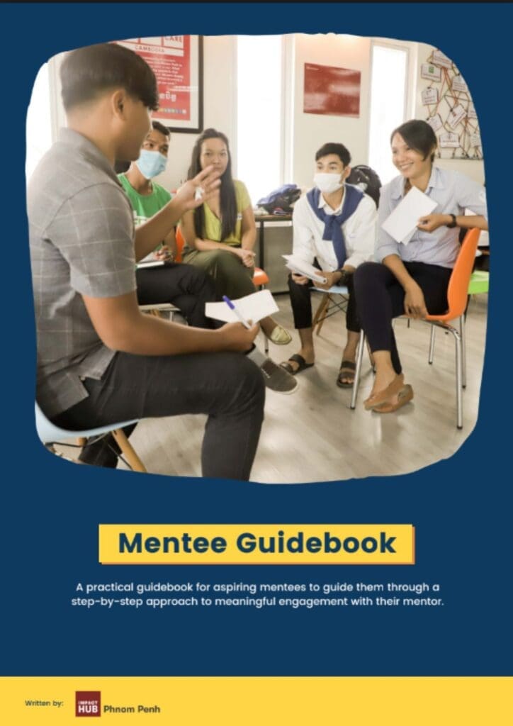 Thumbnail screenshot of the cover page of Impact Hub Phnom Penh's Mentee Guidebook