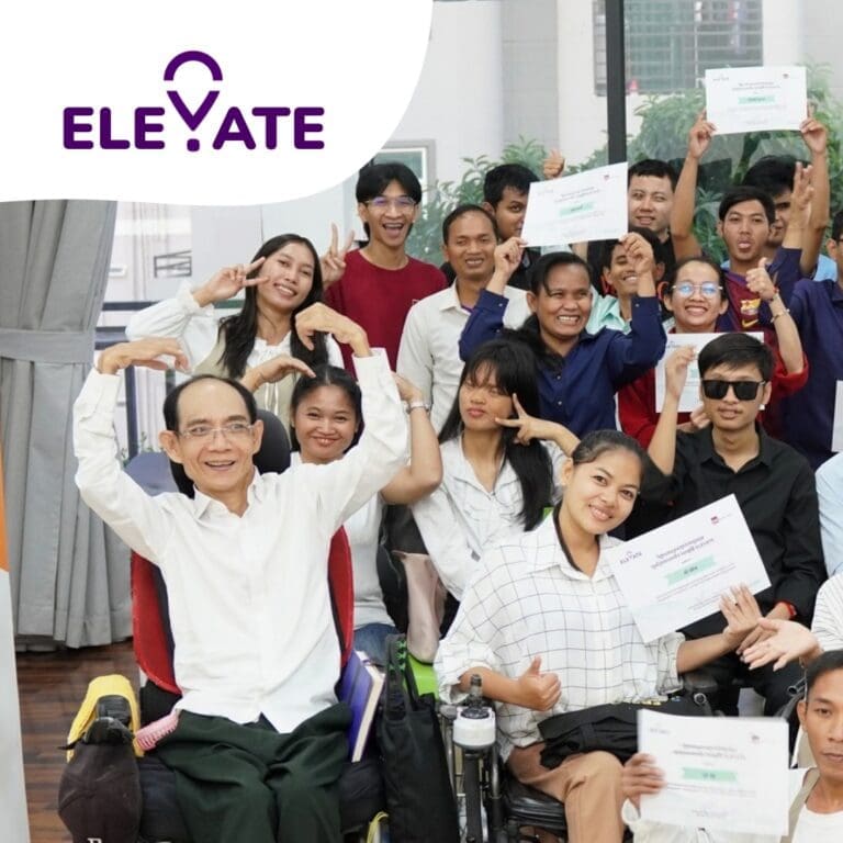 A group of people with disabilities